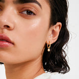 Fire Hoop Earrings - Gold