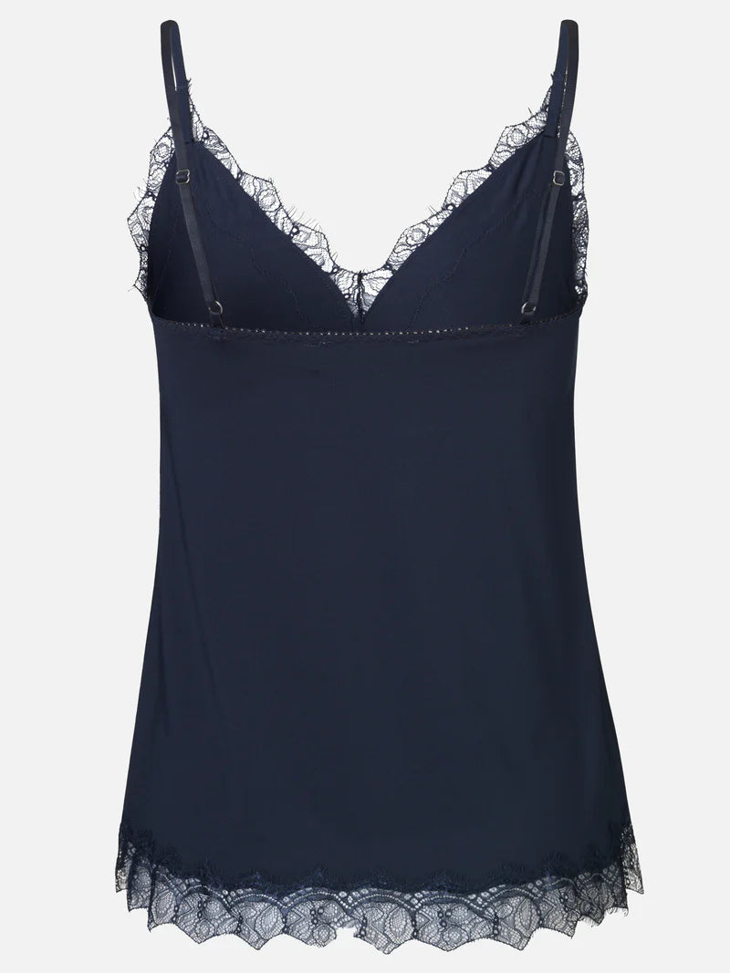 RWBillie Lace Strap Top - Dark Blue