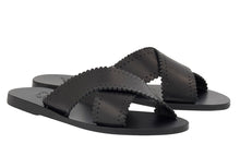 Load image into Gallery viewer, Ancient Greek Sandals Philourgos Sandals - Black
