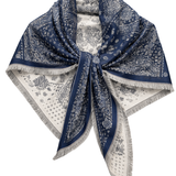 Large Triangle Bandana Scarf - Navy