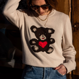 Valentine Bear Jumper - Cream