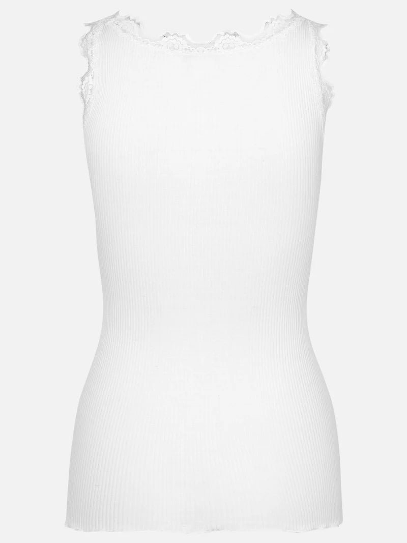RWBabette U-Neck Lace Top - New White