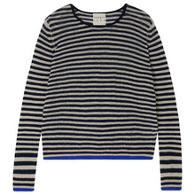 Load image into Gallery viewer, Jumper 1234 Little Stripe Crew - Navy/Buff
