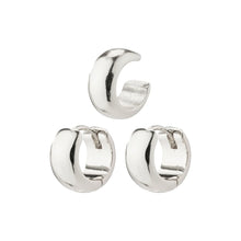 Load image into Gallery viewer, Pilgrim Pace Hoop &amp; Cuff Earrings - Silver

