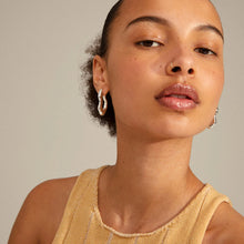 Load image into Gallery viewer, Pilgrim Wave Wavy Earrings - Silver
