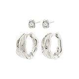 Feel 2-in-1 Earrings - Silver