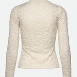 RWDelicia Lace LS T-Neck T-Shirt - Ivory
