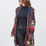 Astrid Cardigan - Red/Navy Mix