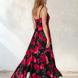 Lotus Dress - Black Poppy