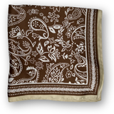 Paisley Flower Scarf - Brown