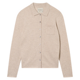 Knitted Shirt Cardigan - Garlic