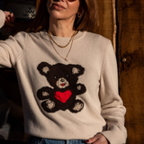 Valentine Bear Jumper - Cream