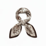 Large Border Mural Scarf - Brown