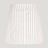 Saima Skirt - White Sand Pinstripe