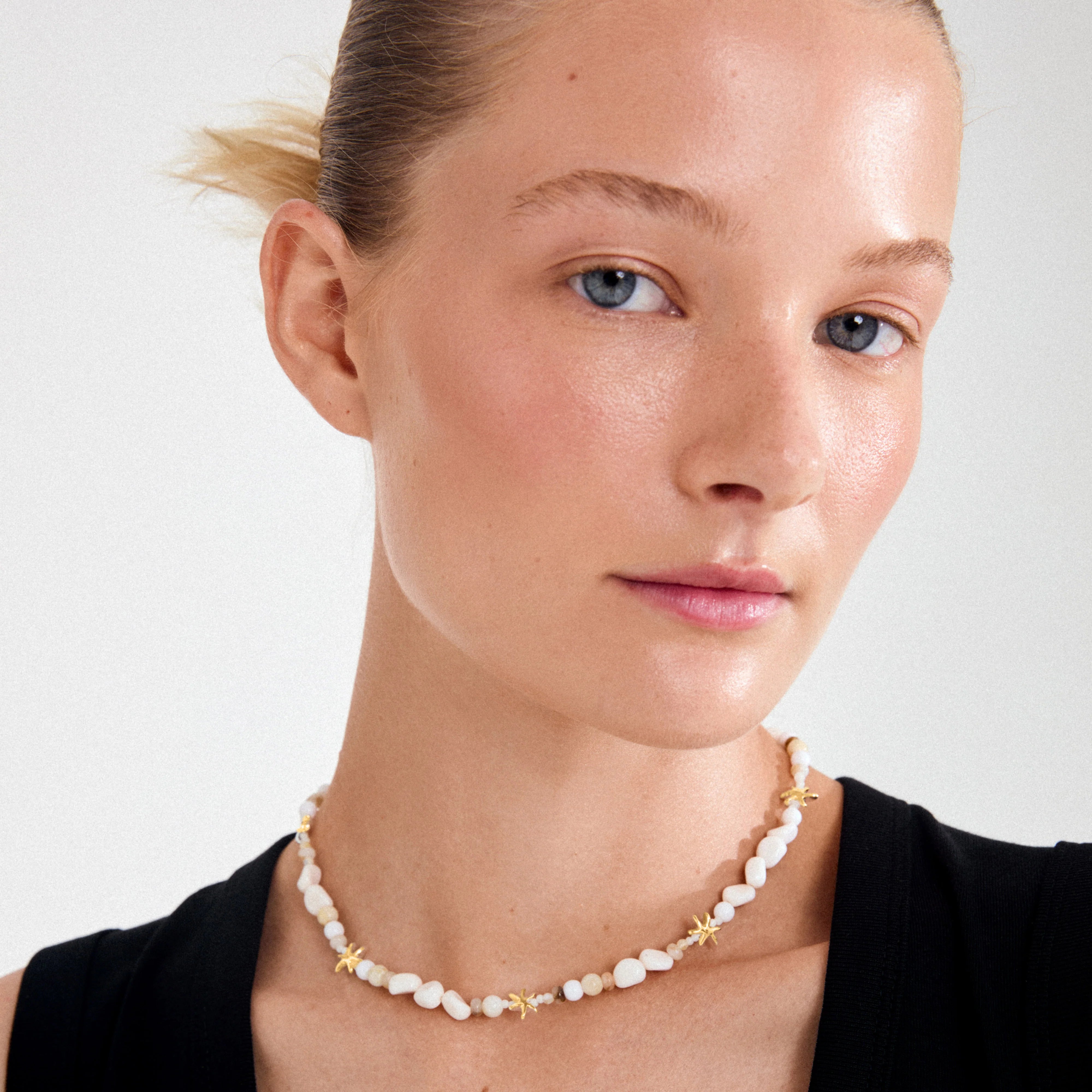 Prism Necklace - White/Gold