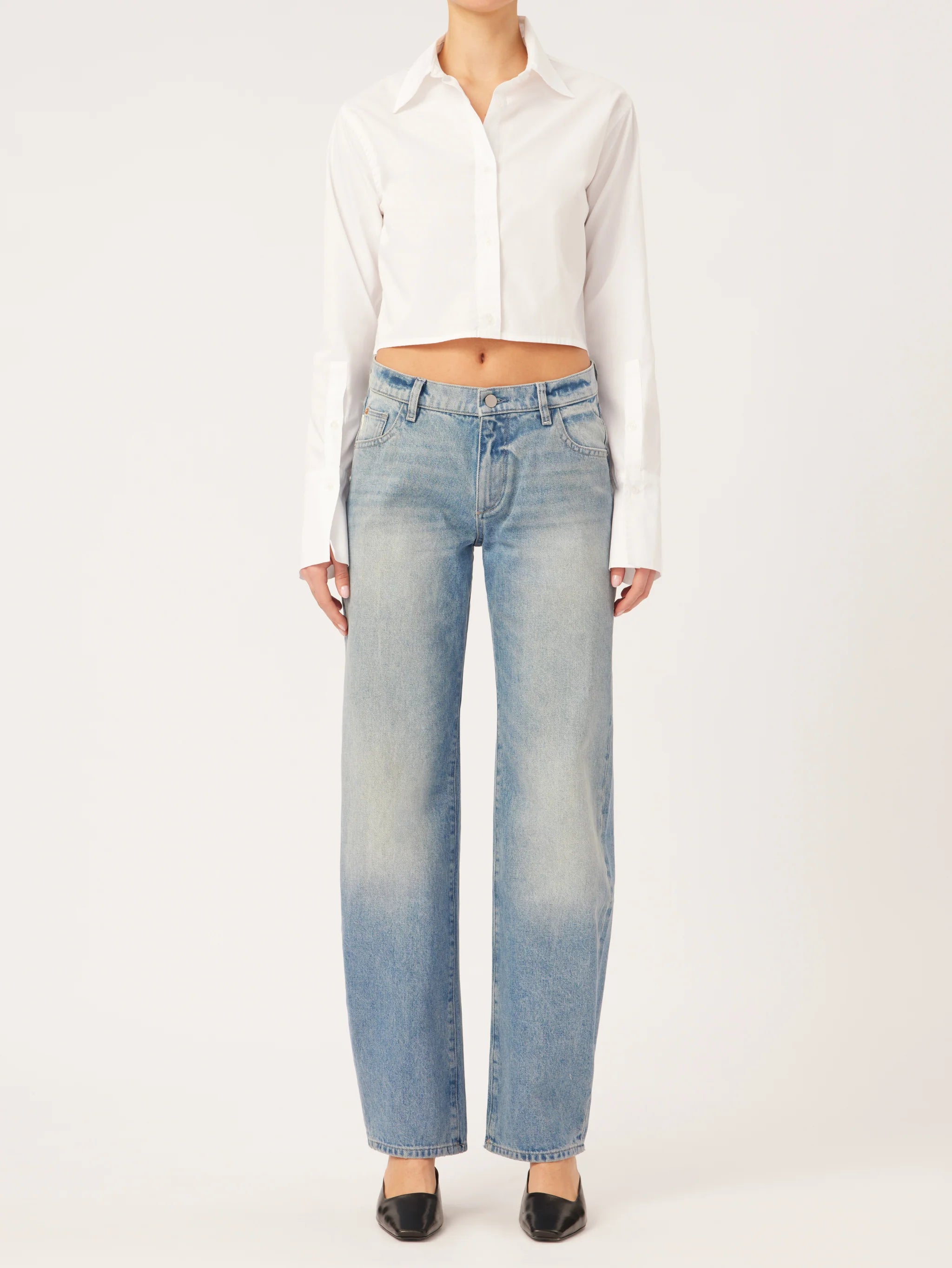 DL1961 Ilia Barrel Jeans - Aged Mid