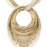 Large Paisley Bandana Scarf - Lemon