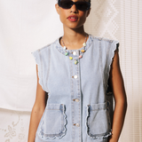 Lillo Waistcoat - Denim Blue