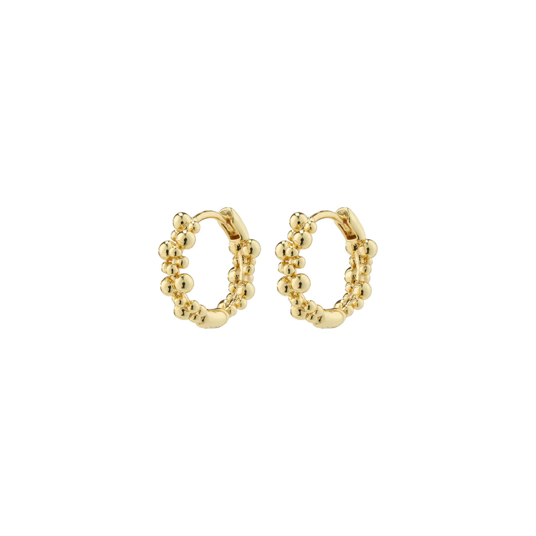 Pilgrim Solidarity Small Bubble Hoops - Gold