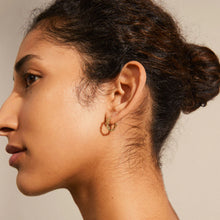 Load image into Gallery viewer, Pilgrim Solidarity Small Bubble Hoops - Gold
