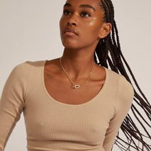 Load image into Gallery viewer, Pilgrim Learn Crystal Pendant Necklace - Gold
