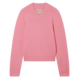 Crop Oversize Vee Jumper - Candy