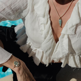 Maridaki Big Fish Necklace - Cream/Mint