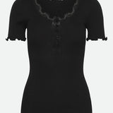 Beatha Button T-Shirt - Black