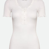 Beatha Button T-Shirt - New White