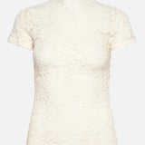 Delcia High Neck T-Shirt - Ivory