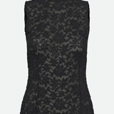 RWDelicia Lace T-Neck Top - Black