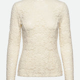 RWDelicia Lace LS T-Neck T-Shirt - Ivory