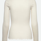 RWBernadine LS Regular Lace T-Shirt - Ivory