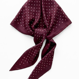 Classic Polka Dot Scarf - Wine Red