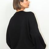 Georgia Knitted Sweatshirt - Black