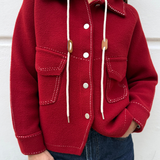 Fallon Hood Jacket - Deep Red