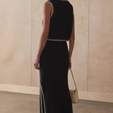 The Bronwynne Knit Vest - Black