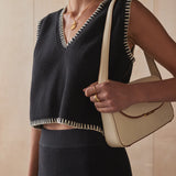 The Bronwynne Knit Vest - Black