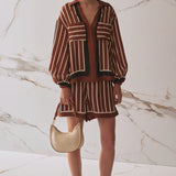 Faye Shirt - Cherrywood Stripe