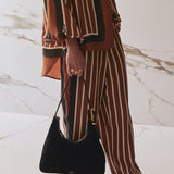 Brixlynn Trousers - Cherrywood Stripe