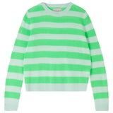 Stripe Crew Jumper - Pale Blue/Green