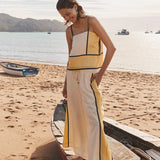 The Sian Top - Canary Stripe