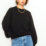 Georgia Knitted Sweatshirt - Black