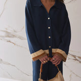 Abigail Knit Shirt - Atlantic Stripe