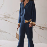 Florida Knit Trousers - Atlantic Stripe