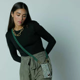 Sarah Phone Chain - Matte Fir Green