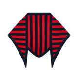 Stripe Triangle Scarf - Navy/Red