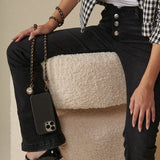 Lou Phone Chain - Black/Gold