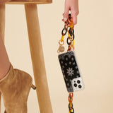 Daisy Phone Chain - Black/Camel