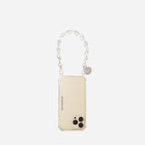 Adele Short Phone Chain - White Pearl